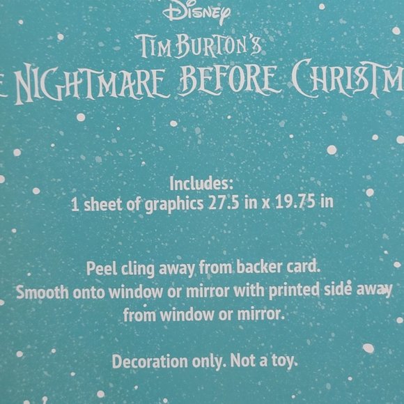Disney The Nightmare Before Christmas Peel Stick Window Clings NO SLEEP TIL XMAS - Picture 7 of 9